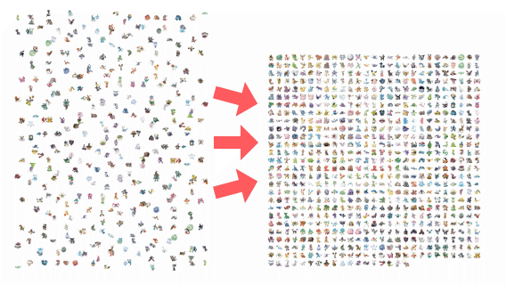 720 images combined into 1 sprite image