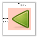 An image of the Winstripe 0.1 Back icon, with values of its offset from top and left edges
