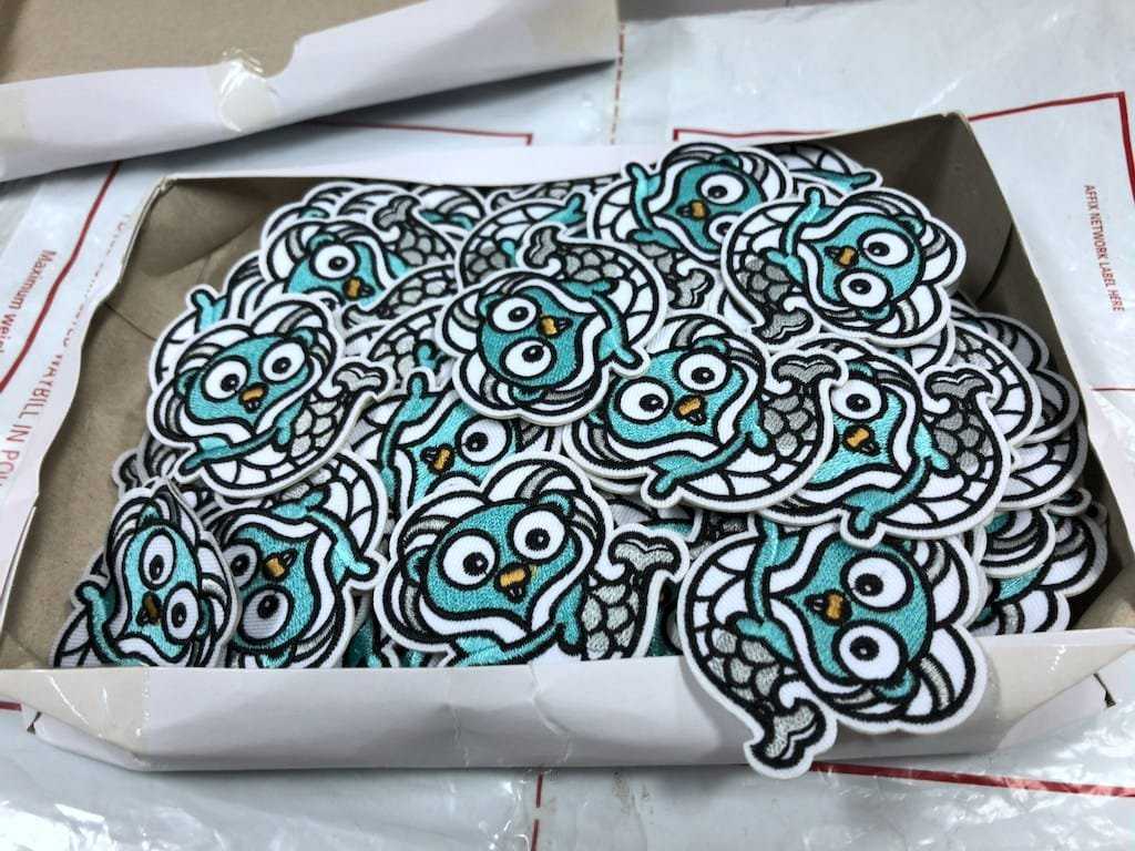 Gophercon Singapore mascot embroidered stickers, from Shenzen Xinbaoyuan Weaving Co., Ltd.