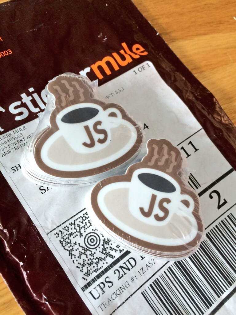 KopiJS stickers, from Sticker Mule
