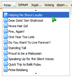 live bookmarks on the bookmarks toolbar being cramped together and the virtually shorten feed items list displayed on the menu popup of the live bookmark button