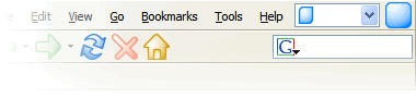 incorrect large size of the throbber when the location bar is dragged next to it on the menubar