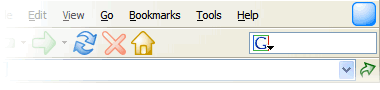 incorrect large size of the throbber positioned to the right corner of the menubar