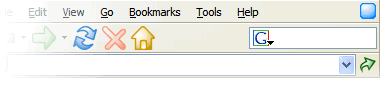 correct small size of the throbber positioned to the right corner of the menubar