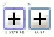 two twisties, one is Winstripe's, the other is Luna's