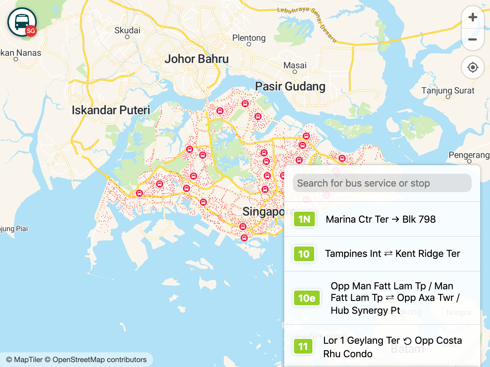 BusRouter SG web app