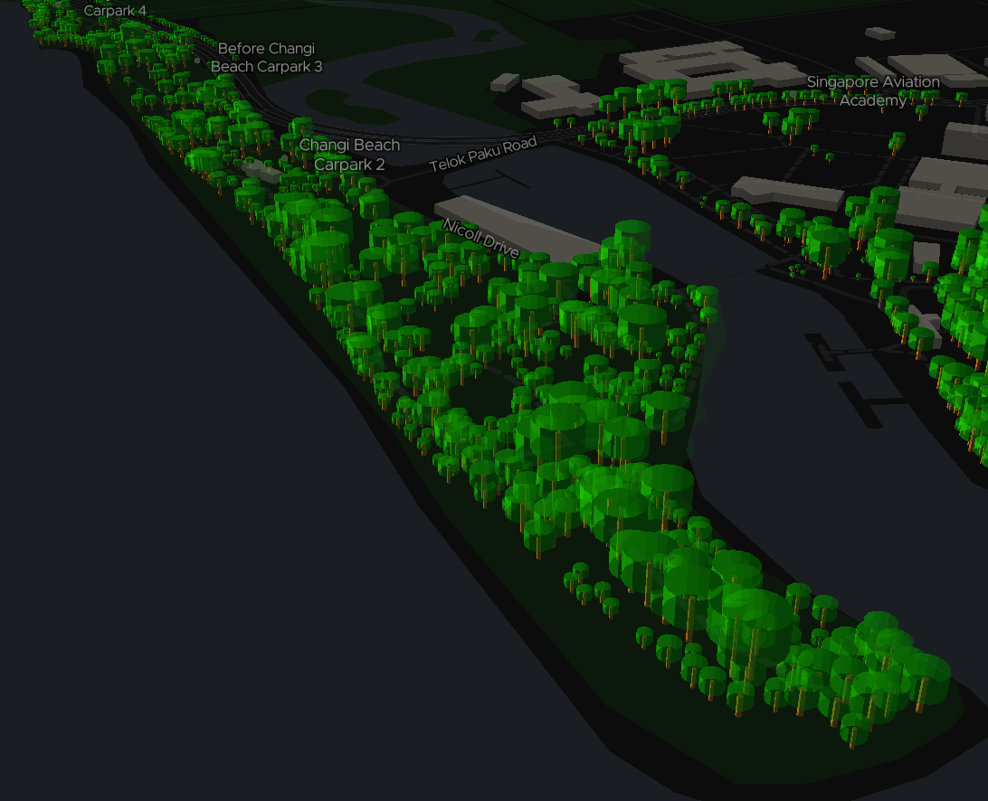 ExploreTrees.SG faux 3D trees — trees on Changi Beach Park