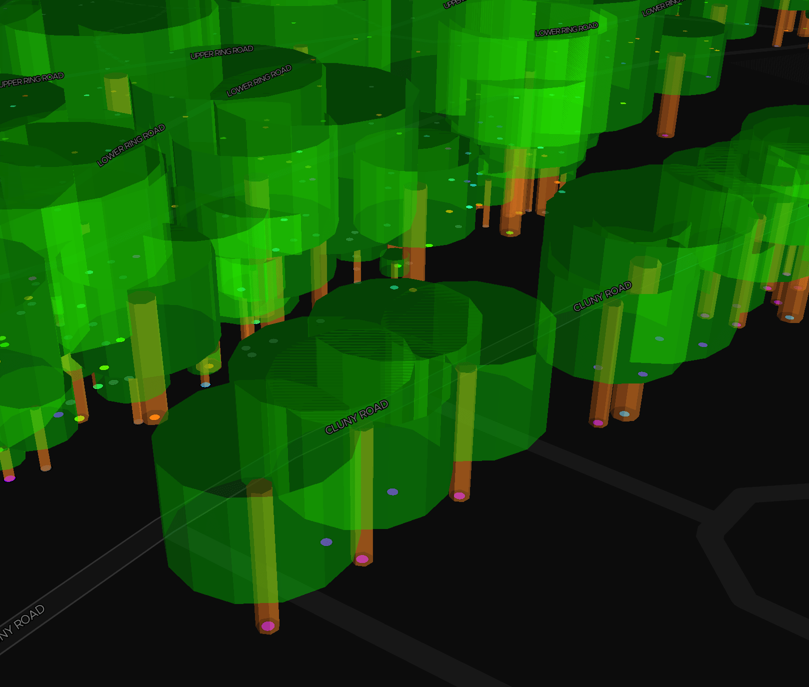 ExploreTrees.SG faux 3D trees, further zoomed-in