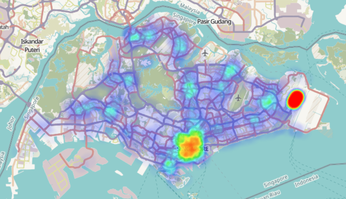 Joseph Tang's taxi heat map